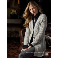 women's cable knit cashmere cardigan